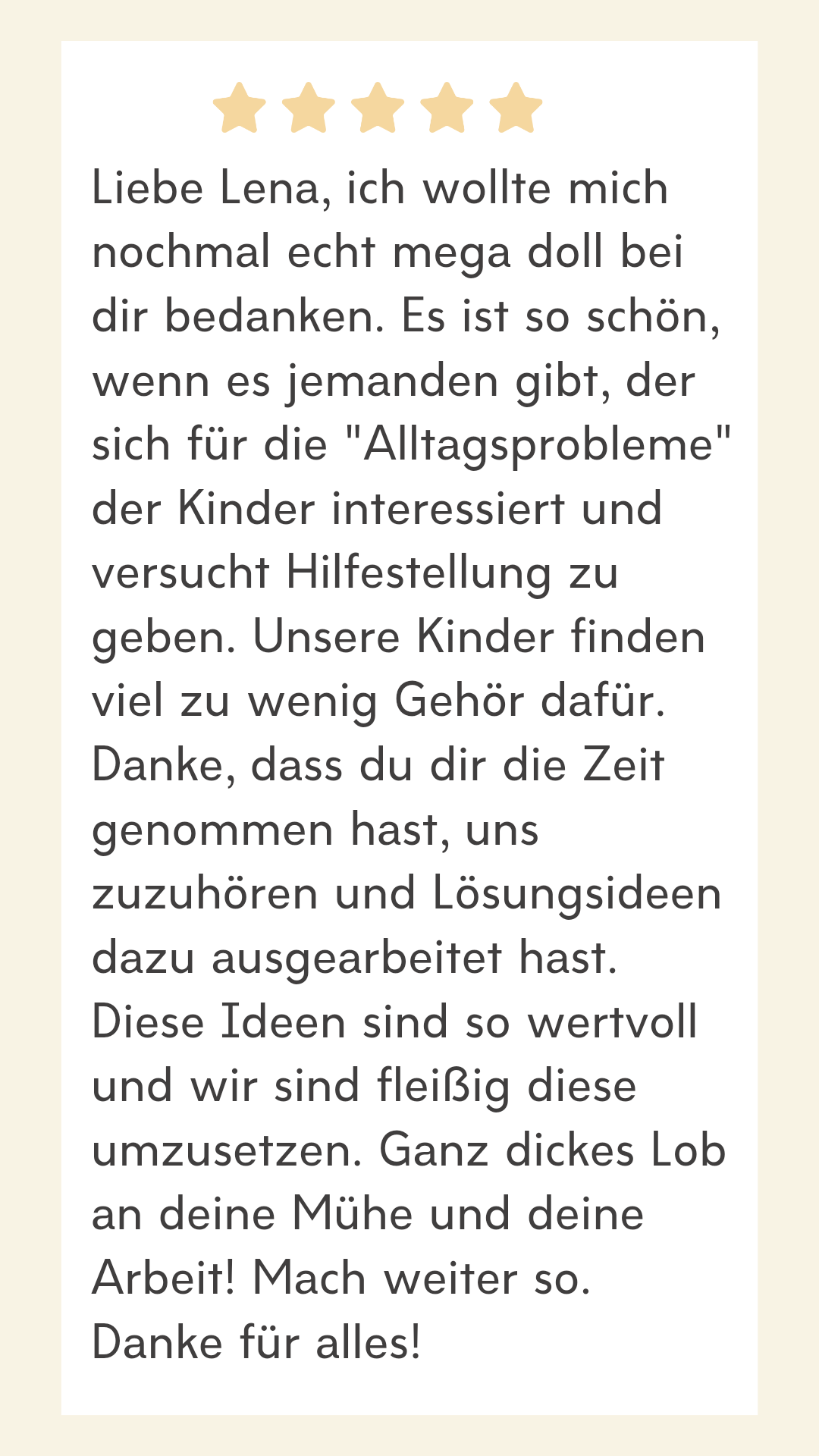 Feedback Kerstin